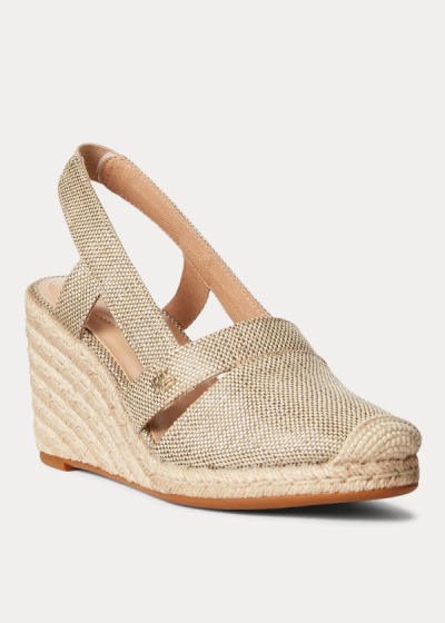 Ralph Lauren Penelopie Metallic Espadrillos Dame Danmark (KVQTJ6208)